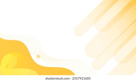 Abstract Wave Yellow Orange Gradient Background Design For Presentation with Shadow