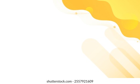 Abstract Wave Yellow Orange Gradient Background Design For Presentation with Shadow