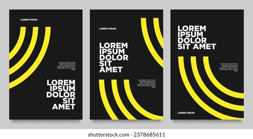 abstract wave yellow poster, sport running flyer modern design, event promotion vector banner
