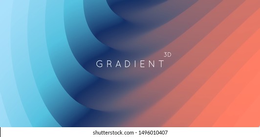 Abstract waved background with layers. Trendy covers design. Vector illustration in modern art style.