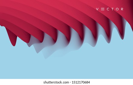 Abstrakter, gewellter Hintergrund mit Schichten. Trendy Covers Design. Vektorgrafik im modernen Kunststil.