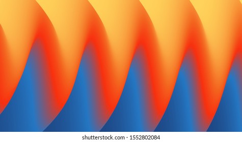Abstract waved background with layers. Trendy covers design. Vector illustration in modern art style.