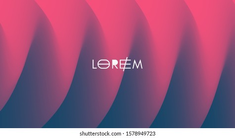 Abstract waved background with layers. Trendy covers design. Vector illustration in modern art style.