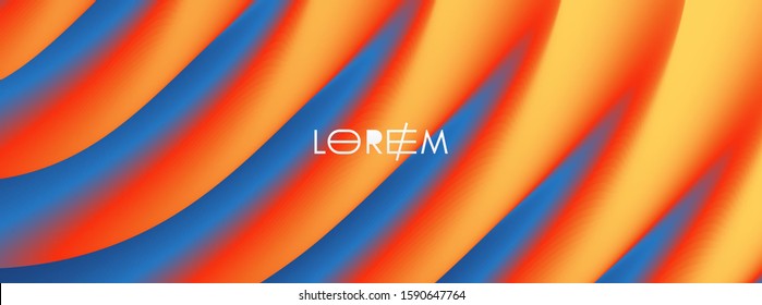 Abstract waved background with layers. Trendy covers design. Vector illustration in modern art style.