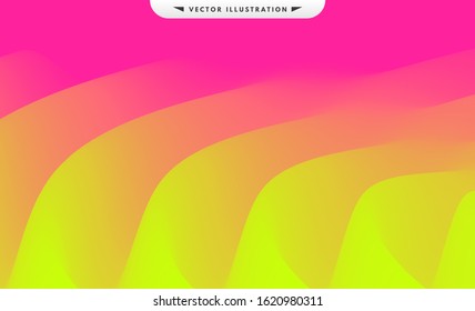 Abstract waved background with layers. Trendy covers design. Vector illustration in modern art style.