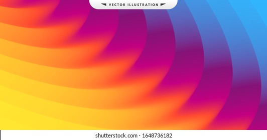 Abstract waved background with layers. Trendy covers design. Vector illustration in modern art style.