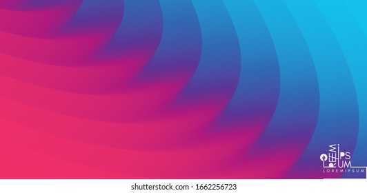 Abstract waved background with layers. Trendy covers design. Vector illustration in modern art style.