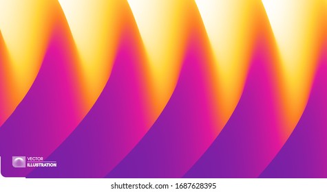 Fondo ondulado abstracto con capas. Diseño de tapas de diseño. Ilustración vectorial al estilo del arte moderno.