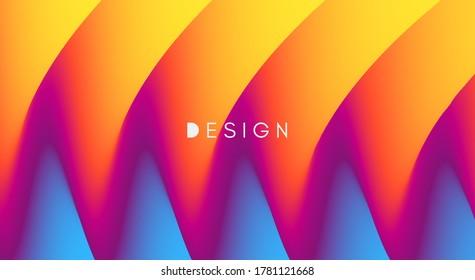 Abstrakter, gewellter Hintergrund mit Schichten. Trendy Covers Design. Vektorgrafik im modernen Kunststil.