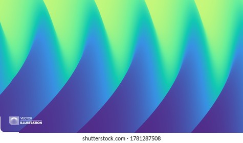 Abstract waved background with layers. Trendy covers design. Vector illustration in modern art style.