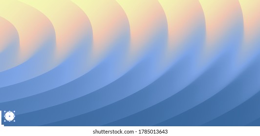 Abstrakter, gewellter Hintergrund mit Schichten. Trendy Covers Design. Vektorgrafik im modernen Kunststil.