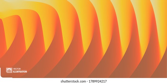 Abstract waved background with layers. Trendy covers design. Vector illustration in modern art style.