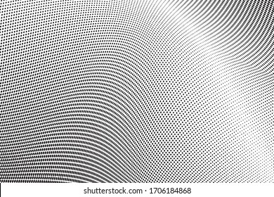 ABSTRACT WAVED DOTS. FUTURISTIC PARTICLES WAVE. DIGITAL BACKGROUND