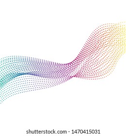 Abstract waved lines background Vector illustration