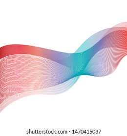 Abstract waved lines background Vector illustration