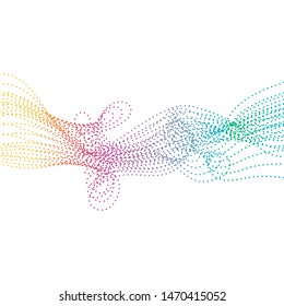 Abstract waved lines background Vector illustration