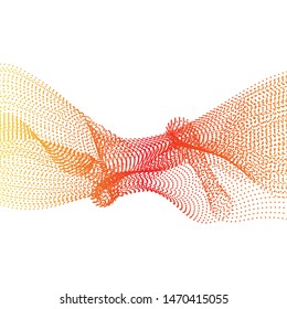 Abstract waved lines background Vector illustration