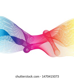 Abstract waved lines background Vector illustration