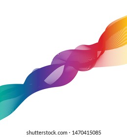 Abstract waved lines background Vector illustration