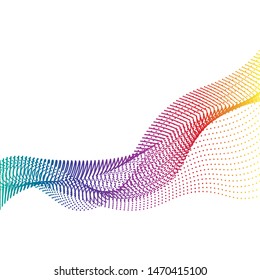 Abstract waved lines background Vector illustration