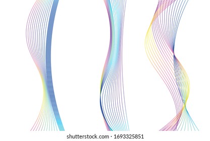 Abstract waved lines. Colorful dynamic stripes