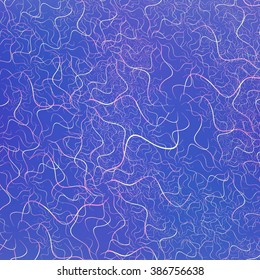 Abstract waved lines fractal background. Vector Illustration