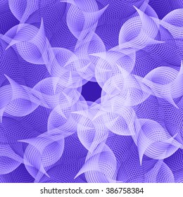 Abstract waved lines fractal background. Vector Illustration