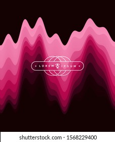 Abstract waveform background. 3d technology style. Vector illustration with sound waves.