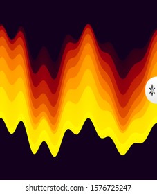 Abstract waveform background. 3d technology style. Vector illustration with sound waves.