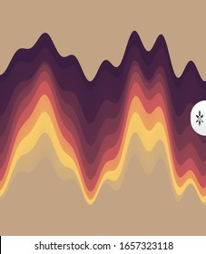 Abstract waveform background. 3d technology style. Vector illustration with sound waves.