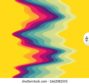 Abstract waveform background. 3d technology style. Vector illustration with sound waves.