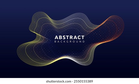 Abstract Waveform Design With Glowing Lines and Dots. suitable for web design, digital art, and modern graphic projects.