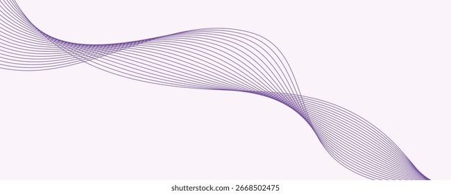 Abstract Waveform Elegant Line Art