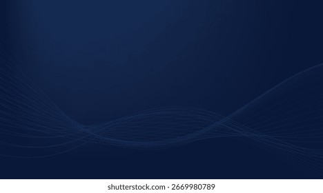 Abstract Waveform Elegant Line Art
