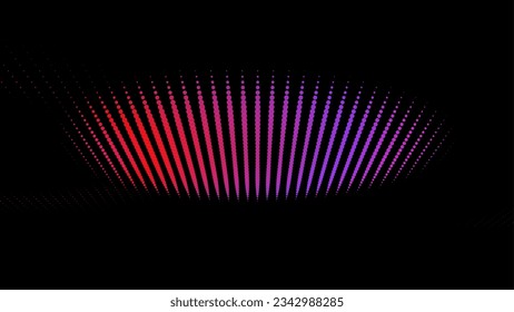 Abstrakte Wellenform-Netzpulsations-Loch-Punkte-Knoten Banner-Resilienz Strom Big-Datentechnologie