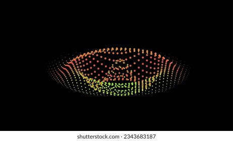 Abstract waveform net pulsating hole dots nodes banner resilience energy power big data technology