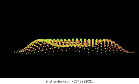 Abstract waveform net pulsating hole dots nodes banner resilience energy power big data technology