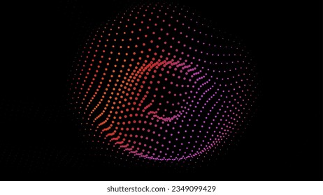 Abstrakte Wellenform-Netzpulsations-Loch-Punkte-Knoten Banner-Resilienz Strom Big-Datentechnologie