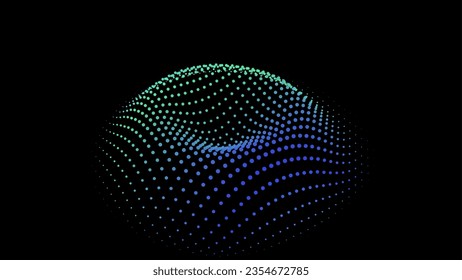 Abstract waveform net pulsating hole dots nodes banner resilience energy power big data technology