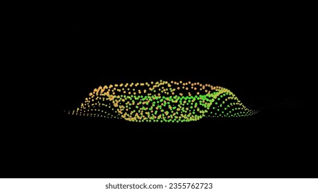 Abstrakte Wellenform-Netzpulsations-Loch-Punkte-Knoten Banner-Resilienz Strom Big-Datentechnologie