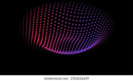Abstract waveform net pulsating hole dots nodes banner resilience energy power big data technology