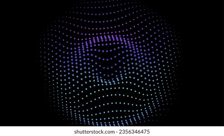 Abstract waveform net pulsating hole dots nodes banner resilience energy power big data technology