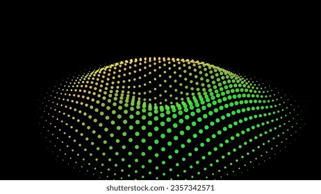 Abstract waveform net pulsating hole dots nodes banner resilience energy power big data technology