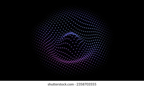 Abstract waveform net pulsating hole dots nodes banner resilience energy power big data technology