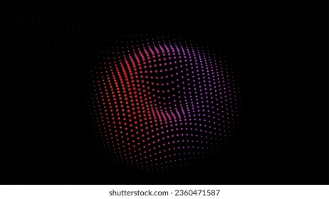 Abstract waveform net pulsating hole dots nodes banner resilience energy power big data technology