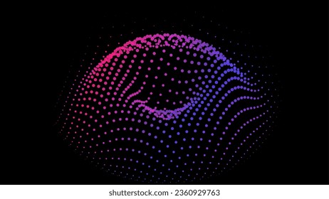 Abstract waveform net pulsating hole dots nodes banner resilience energy power big data technology