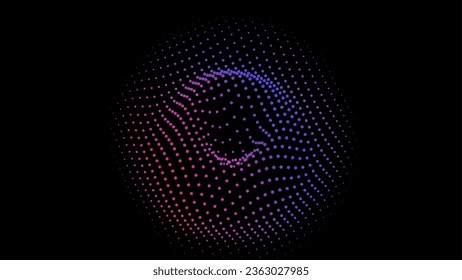 Abstract waveform net pulsating hole dots nodes banner resilience energy power big data technology