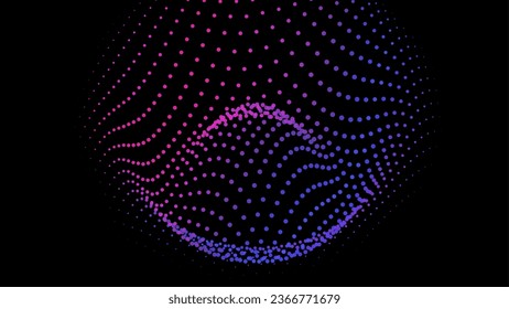 Abstract waveform net pulsating hole dots nodes banner resilience energy power big data technology