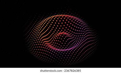 Abstract waveform net pulsating hole dots nodes banner resilience energy power big data technology