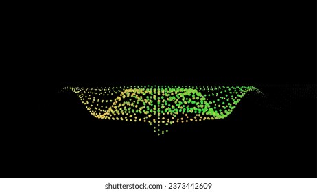 Abstract waveform net pulsating hole dots nodes banner resilience energy power big data technology